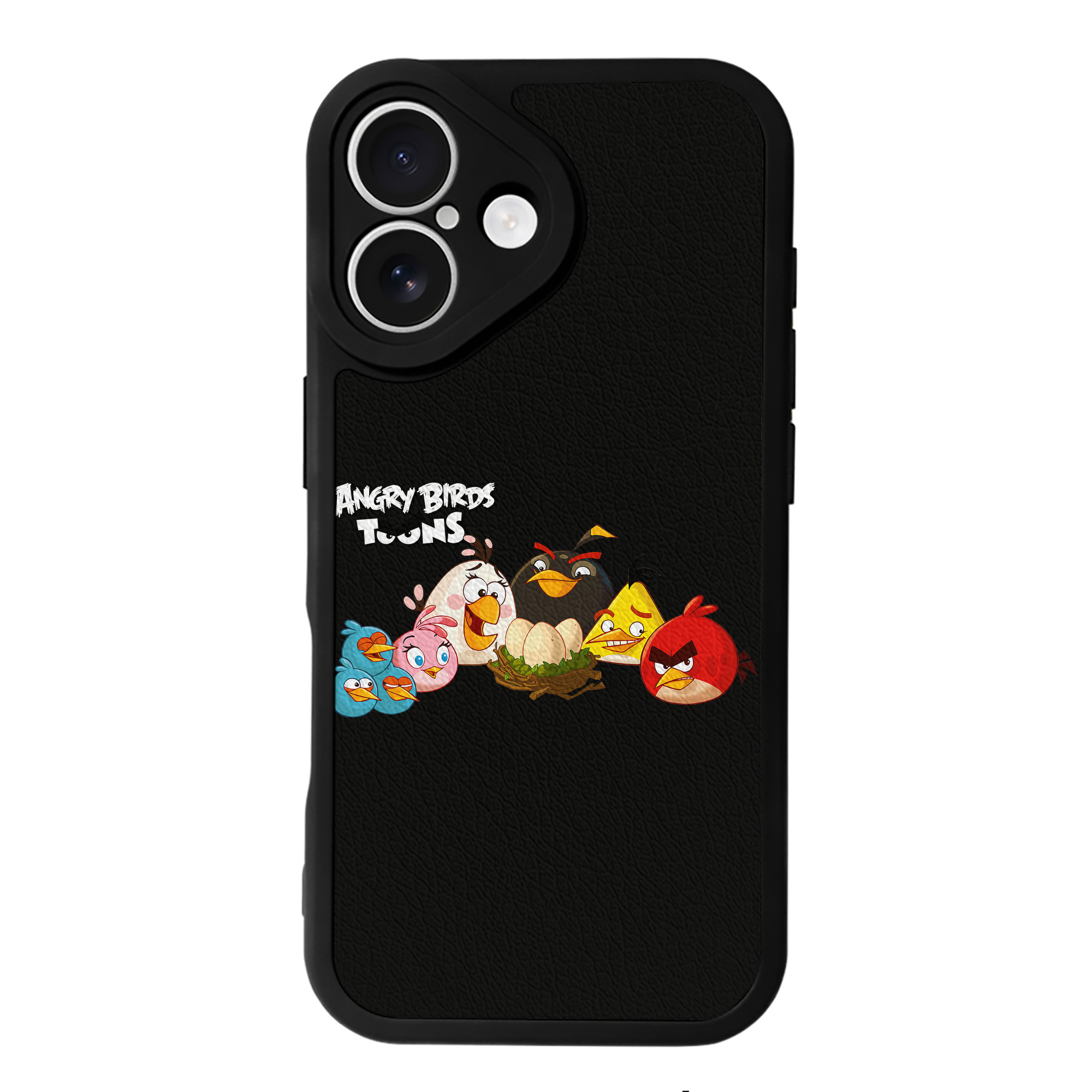 （画像用） Angry Birds アングリーバード 【iPhone 16シリーズ対応】シリコンスマホケース（レザー調） 材質：シリコン